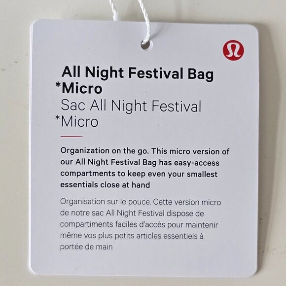 NWT LULULEMON MIBR Mint Breeze All Night Festival Bag Micro 2L - Picture 14 of 15